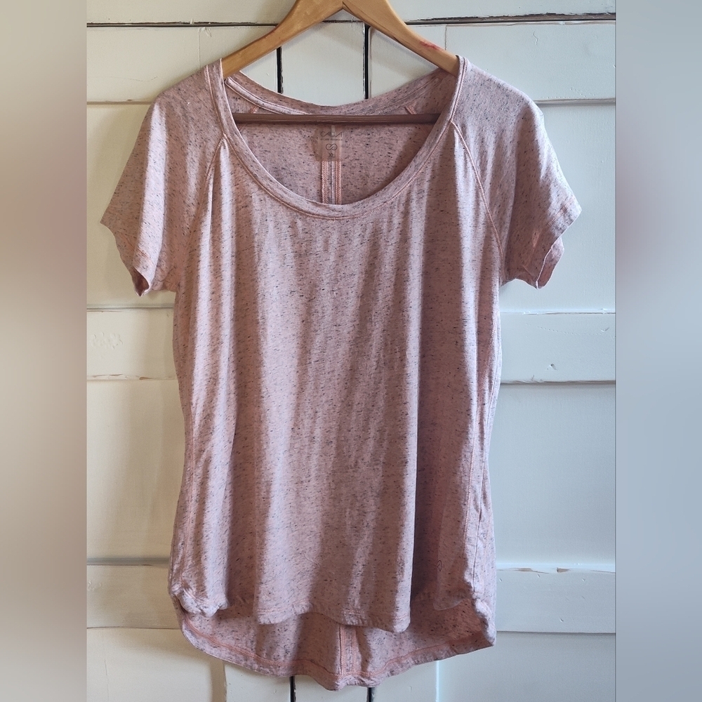 Calia By Carrie Underwood Women's Peach Pink Scoop Neck Top | XL